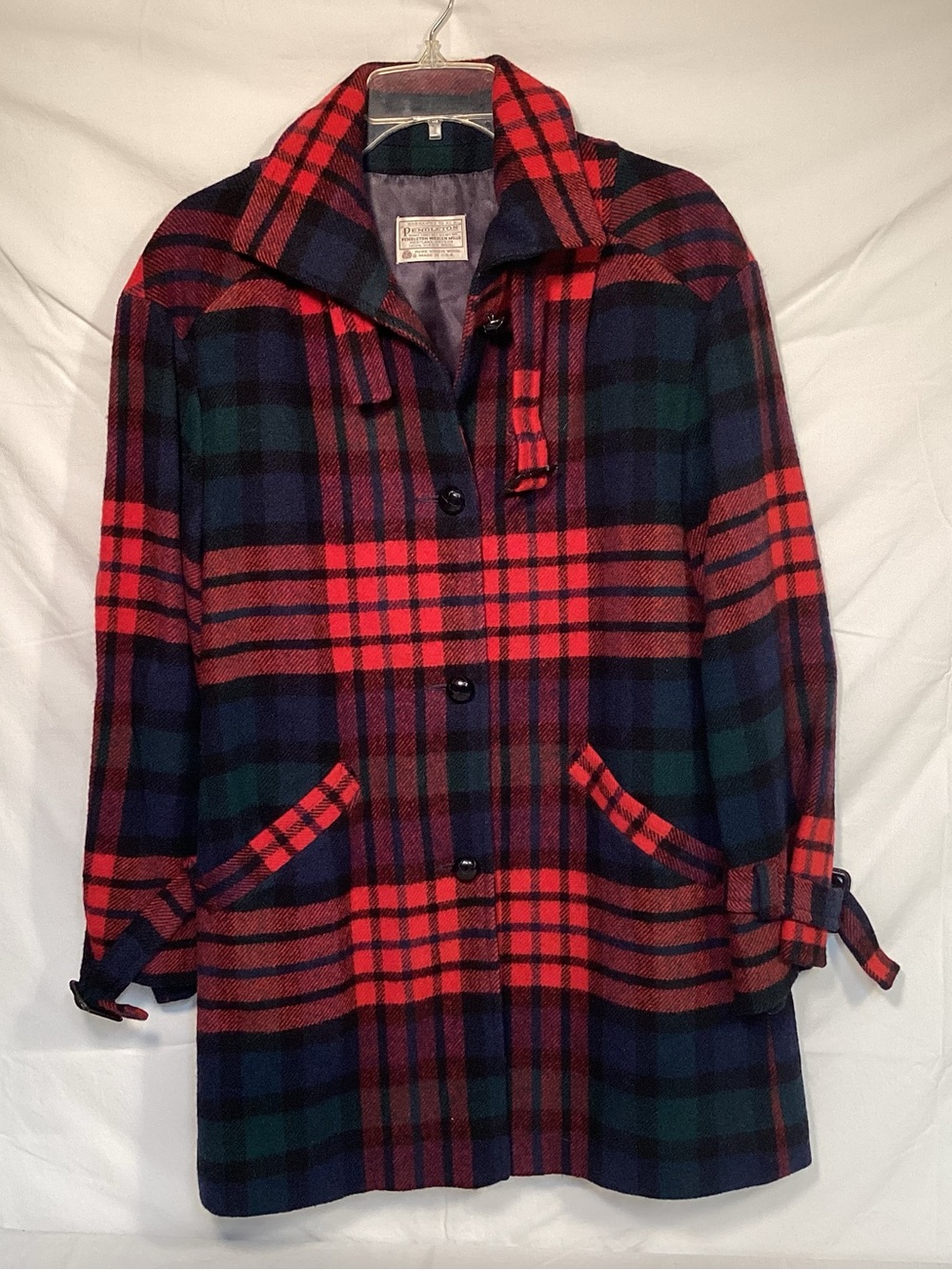 Pendleton Vintage Women’s Wool Plaid Coat Size Large